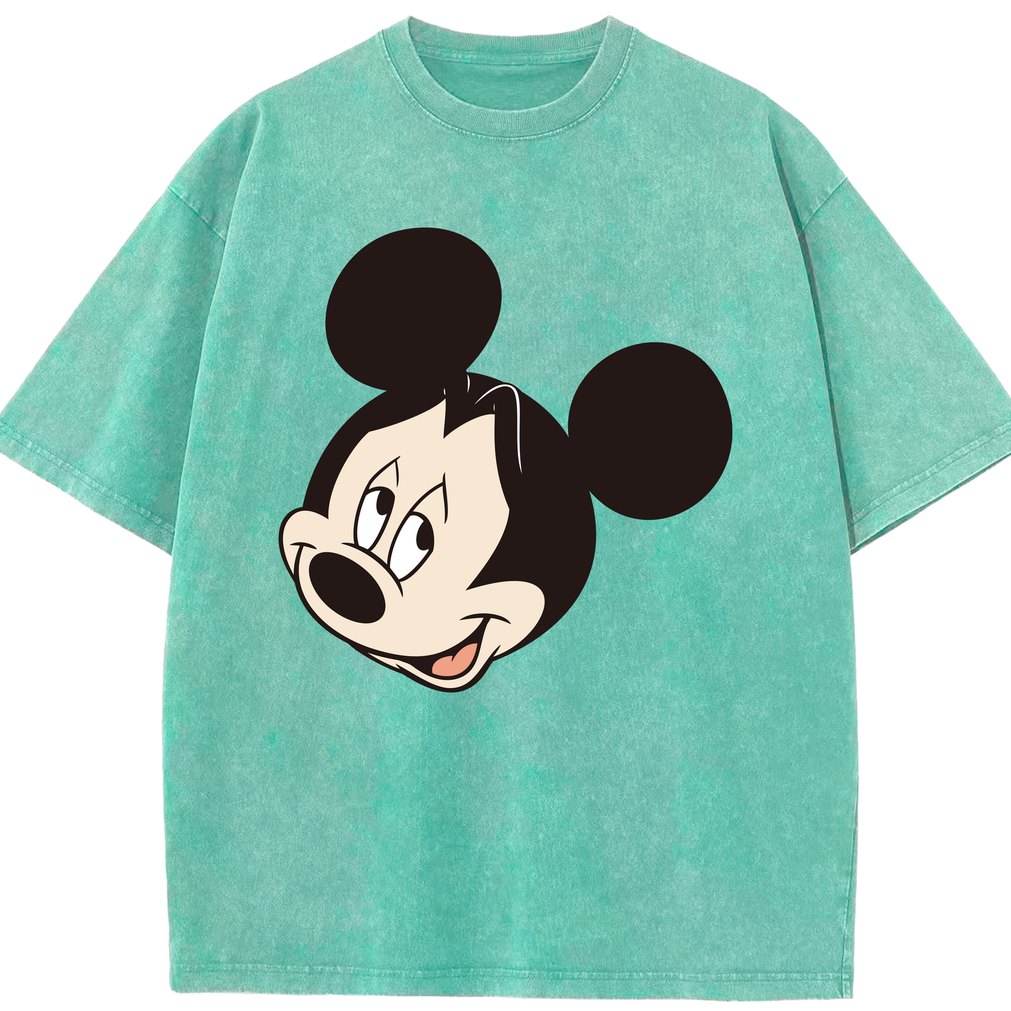 （画像用） ミッキーマウス Mickey Mouse 綿100% ヴィンテージ風 半袖Tシャツ（フロントプリント）